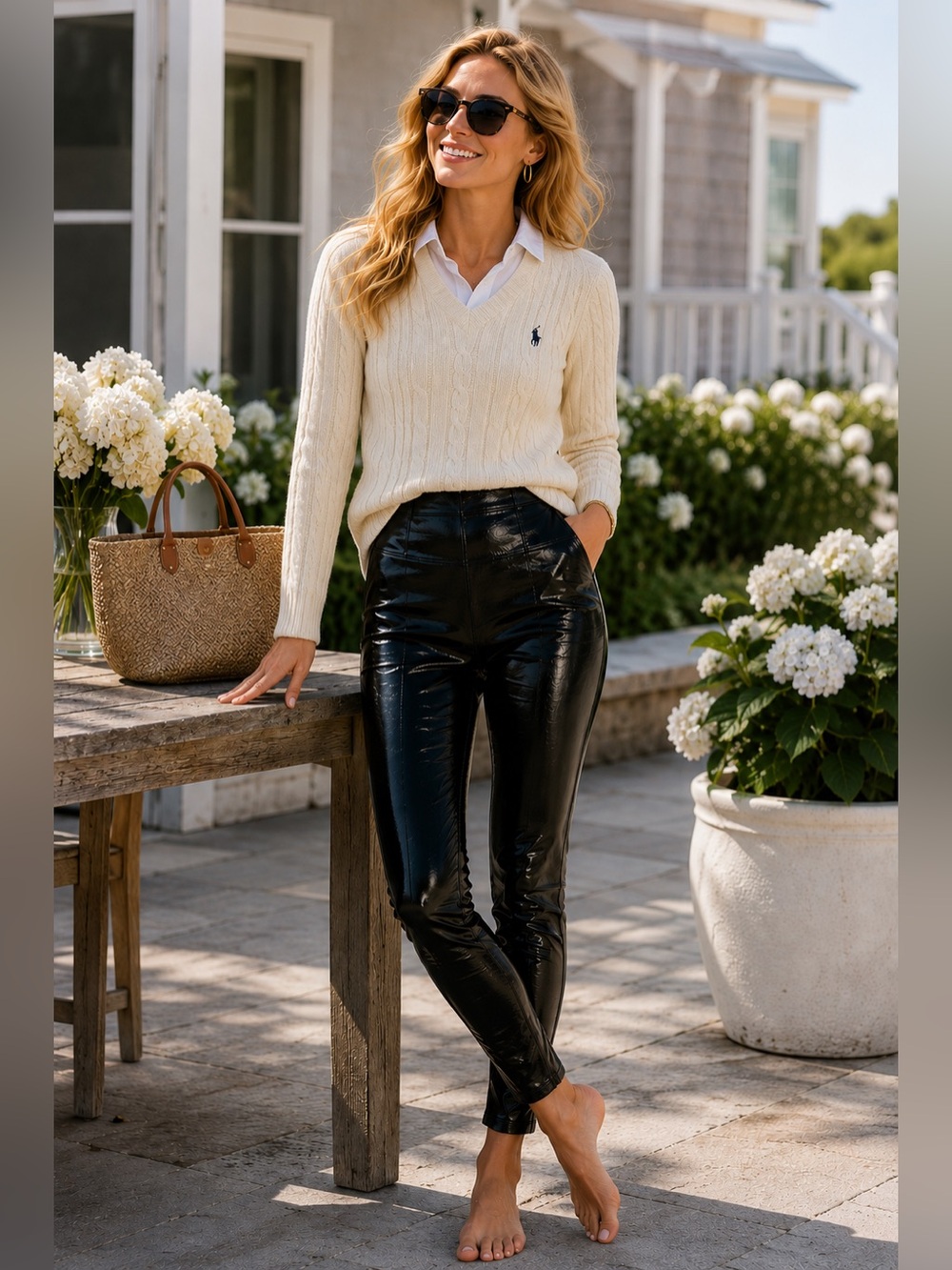 SPANX Faux Patent Leather Leggings | Petite Small | NWT Black Pull-On Leather